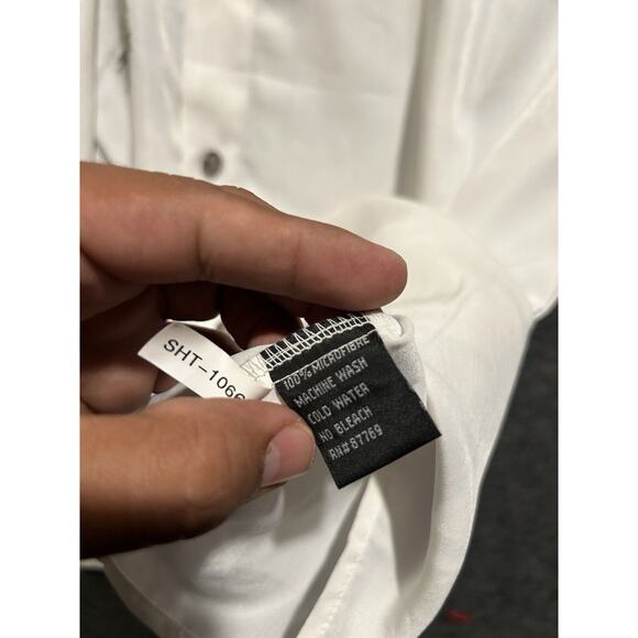 Sefeni Scorpion Embroidered Button Down Shirt White Metal Buttons Men’s Medium - Picture 10 of 11